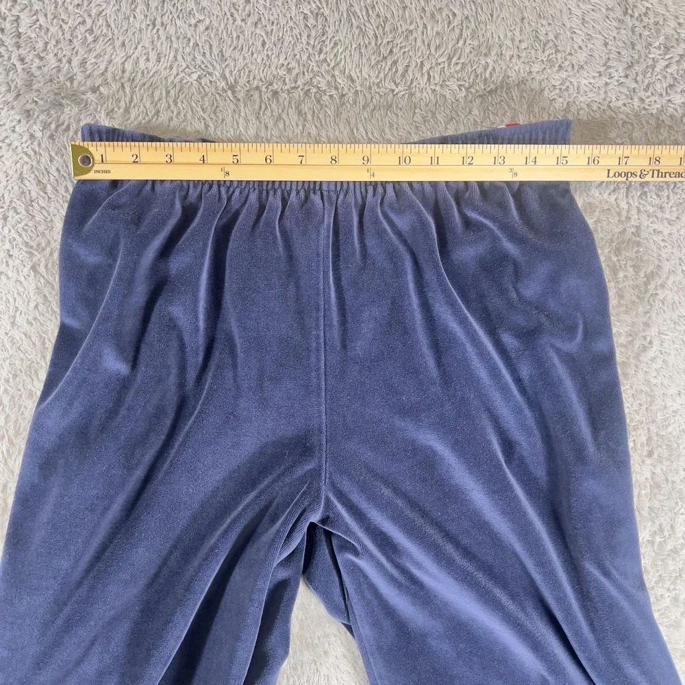 Vintage Nike Team Sports Velour Tearaway Track Pants Mens L Navy Blue Side Zip
